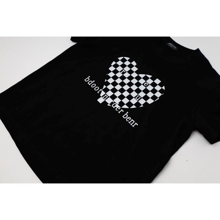 ブロックチェックハートプリントオーバーサイズTシャツ | URBAN CHERRY | 詳細画像16 