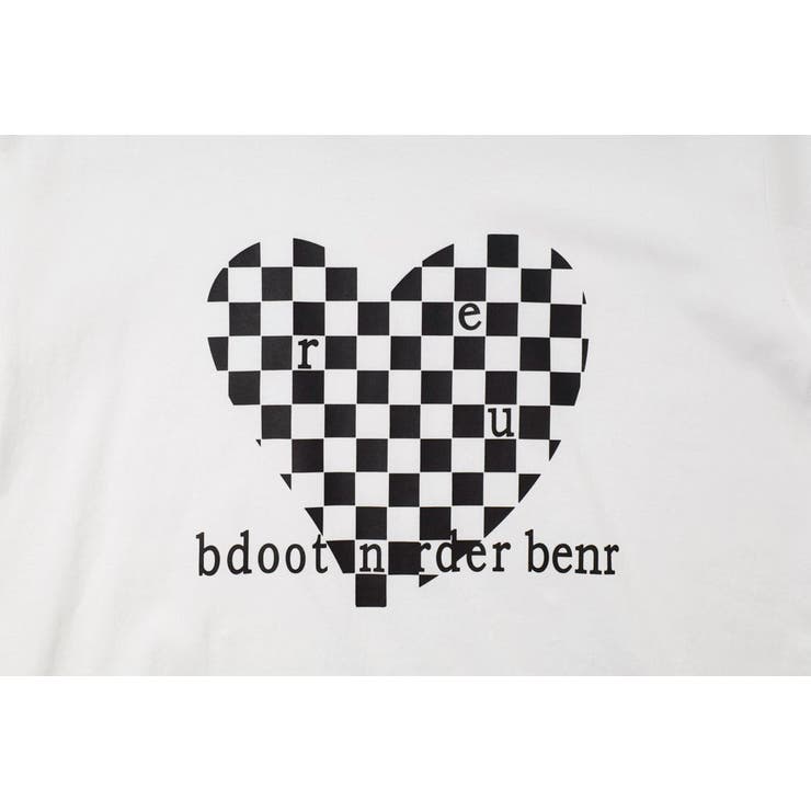 ブロックチェックハートプリントオーバーサイズTシャツ | URBAN CHERRY | 詳細画像21 