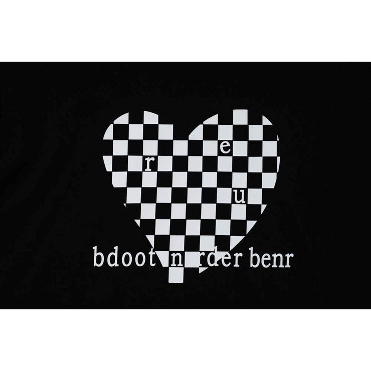 ブロックチェックハートプリントオーバーサイズTシャツ | URBAN CHERRY | 詳細画像22 