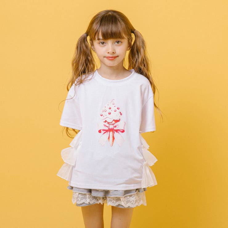 アイスロゴプリントバックフリルデザインTシャツ | URBAN CHERRY | 詳細画像7 