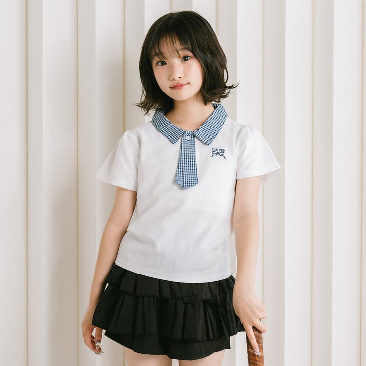 【CHIPIE/シピ】"サラ軽ポロ"チェックネクタイドッキングトップス | URBAN CHERRY | 詳細画像13 