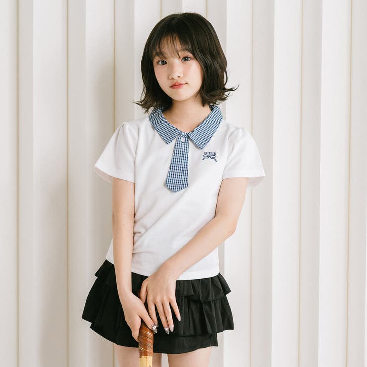 【CHIPIE/シピ】"サラ軽ポロ"チェックネクタイドッキングトップス | URBAN CHERRY | 詳細画像14 