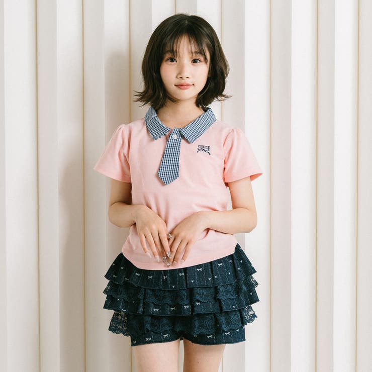 【CHIPIE/シピ】"サラ軽ポロ"チェックネクタイドッキングトップス | URBAN CHERRY | 詳細画像20 