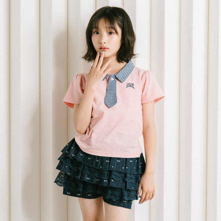 【CHIPIE/シピ】"サラ軽ポロ"チェックネクタイドッキングトップス | URBAN CHERRY | 詳細画像21 