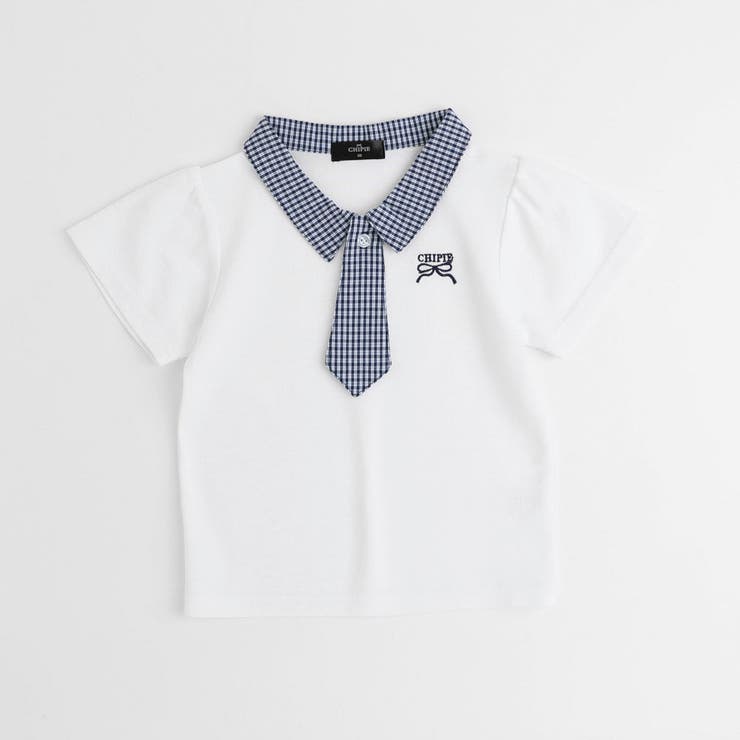 【CHIPIE/シピ】"サラ軽ポロ"チェックネクタイドッキングトップス | URBAN CHERRY | 詳細画像3 