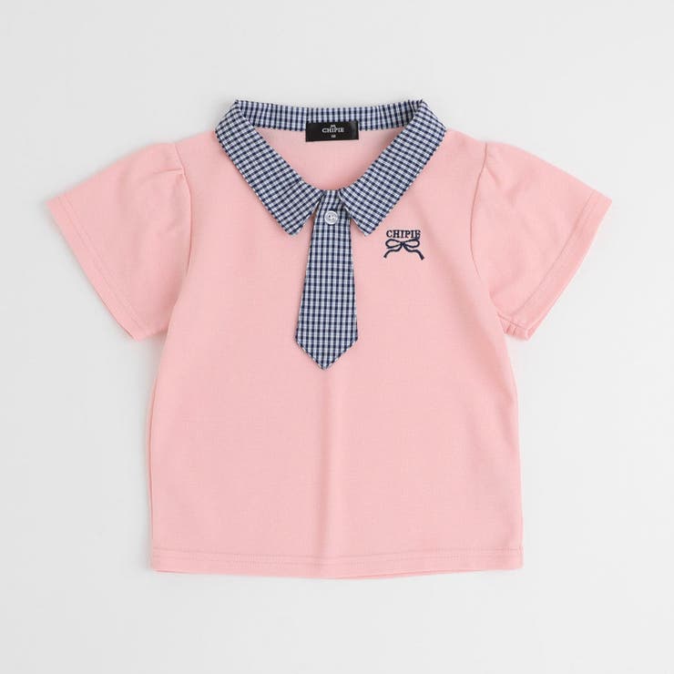 【CHIPIE/シピ】"サラ軽ポロ"チェックネクタイドッキングトップス | URBAN CHERRY | 詳細画像4 