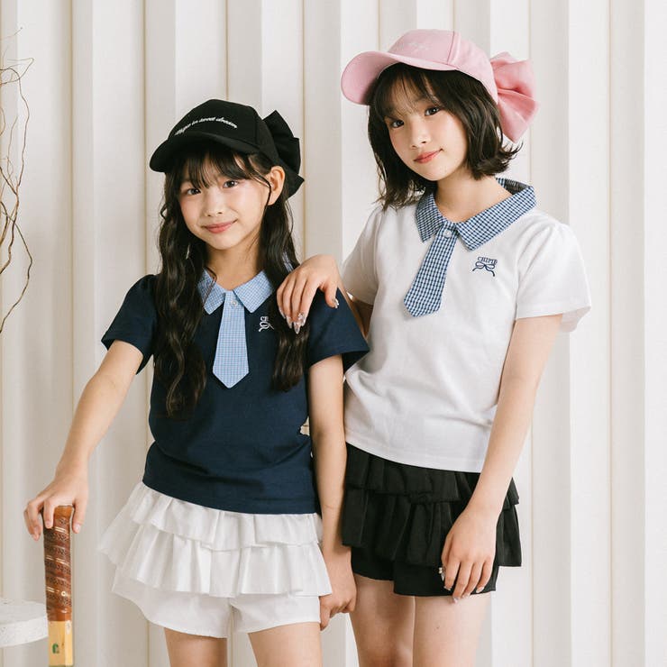 【CHIPIE/シピ】"サラ軽ポロ"チェックネクタイドッキングトップス | URBAN CHERRY | 詳細画像44 