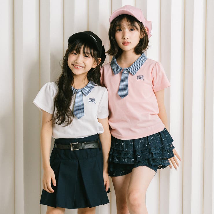【CHIPIE/シピ】"サラ軽ポロ"チェックネクタイドッキングトップス | URBAN CHERRY | 詳細画像49 