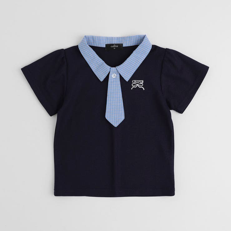【CHIPIE/シピ】"サラ軽ポロ"チェックネクタイドッキングトップス | URBAN CHERRY | 詳細画像5 