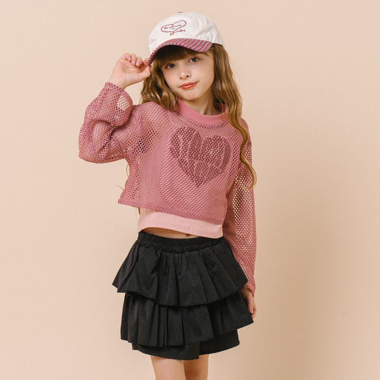 【2点セット】 レイヤードで盛れる ロゴプリントメッシュクロップドトップス＋キャ… | URBAN CHERRY | 詳細画像23 