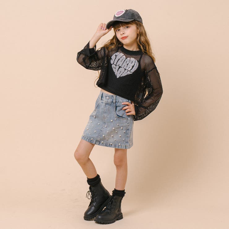 【2点セット】 レイヤードで盛れる ロゴプリントメッシュクロップドトップス＋キャ… | URBAN CHERRY | 詳細画像29 