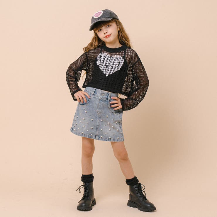 【2点セット】 レイヤードで盛れる ロゴプリントメッシュクロップドトップス＋キャ… | URBAN CHERRY | 詳細画像30 