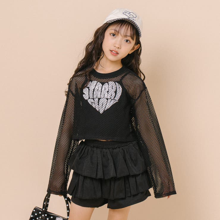 【2点セット】 レイヤードで盛れる ロゴプリントメッシュクロップドトップス＋キャ… | URBAN CHERRY | 詳細画像31 