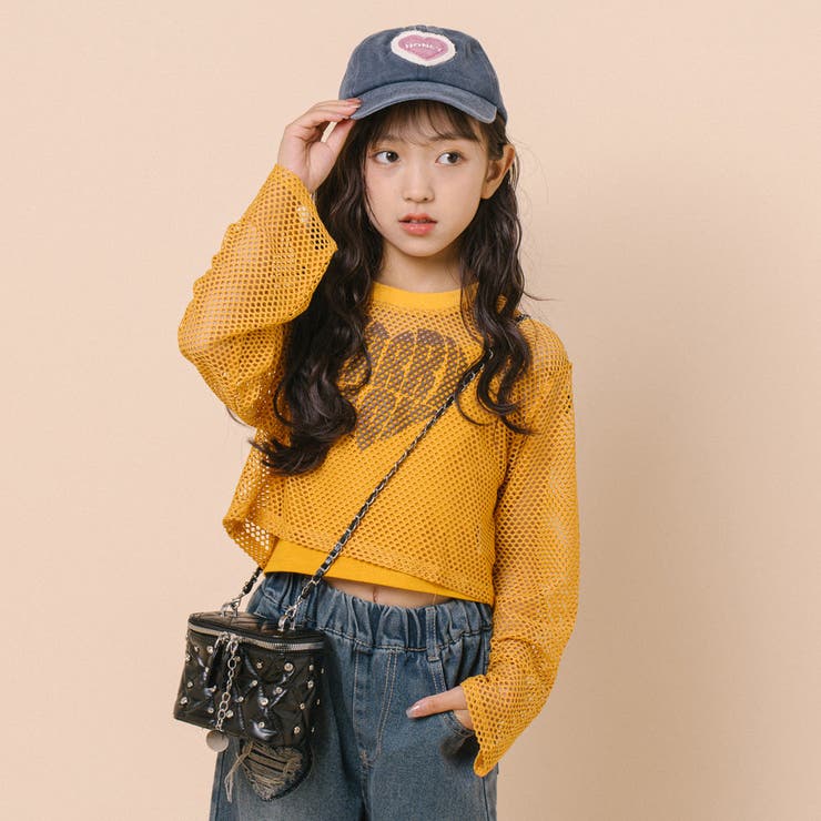 【2点セット】 レイヤードで盛れる ロゴプリントメッシュクロップドトップス＋キャ… | URBAN CHERRY | 詳細画像59 