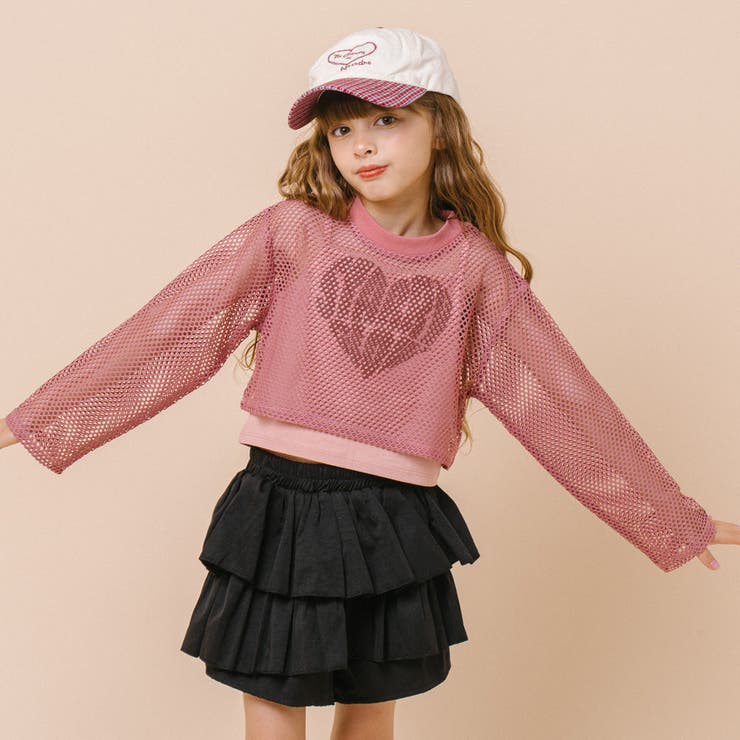 【2点セット】 レイヤードで盛れる ロゴプリントメッシュクロップドトップス＋キャ… | URBAN CHERRY | 詳細画像61 