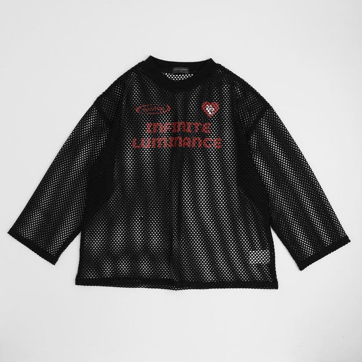 【1枚でもレイヤードでも盛れる】ロゴプリントオーバーサイズメッシュトップス | URBAN CHERRY | 詳細画像12 