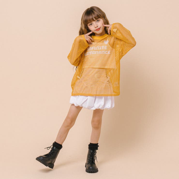 【1枚でもレイヤードでも盛れる】ロゴプリントオーバーサイズメッシュトップス | URBAN CHERRY | 詳細画像17 