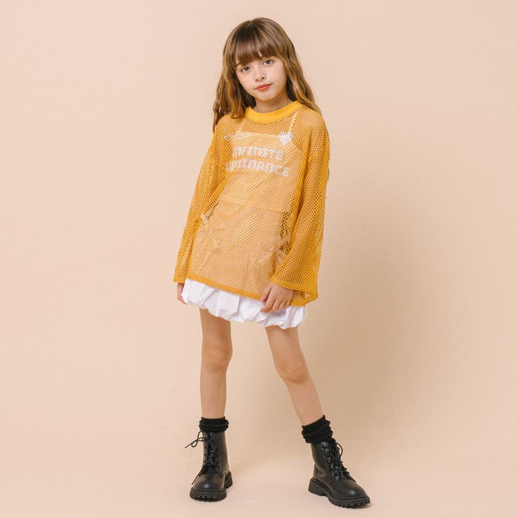 【1枚でもレイヤードでも盛れる】ロゴプリントオーバーサイズメッシュトップス | URBAN CHERRY | 詳細画像18 