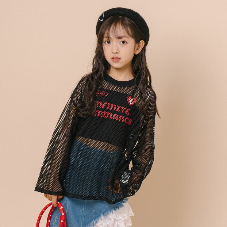【1枚でもレイヤードでも盛れる】ロゴプリントオーバーサイズメッシュトップス | URBAN CHERRY | 詳細画像23 