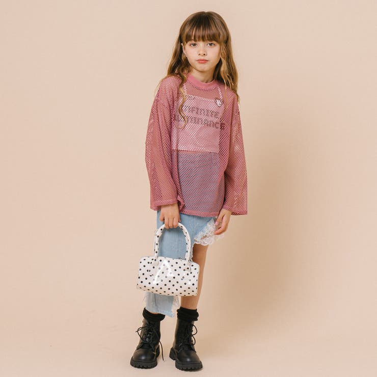 【1枚でもレイヤードでも盛れる】ロゴプリントオーバーサイズメッシュトップス | URBAN CHERRY | 詳細画像28 