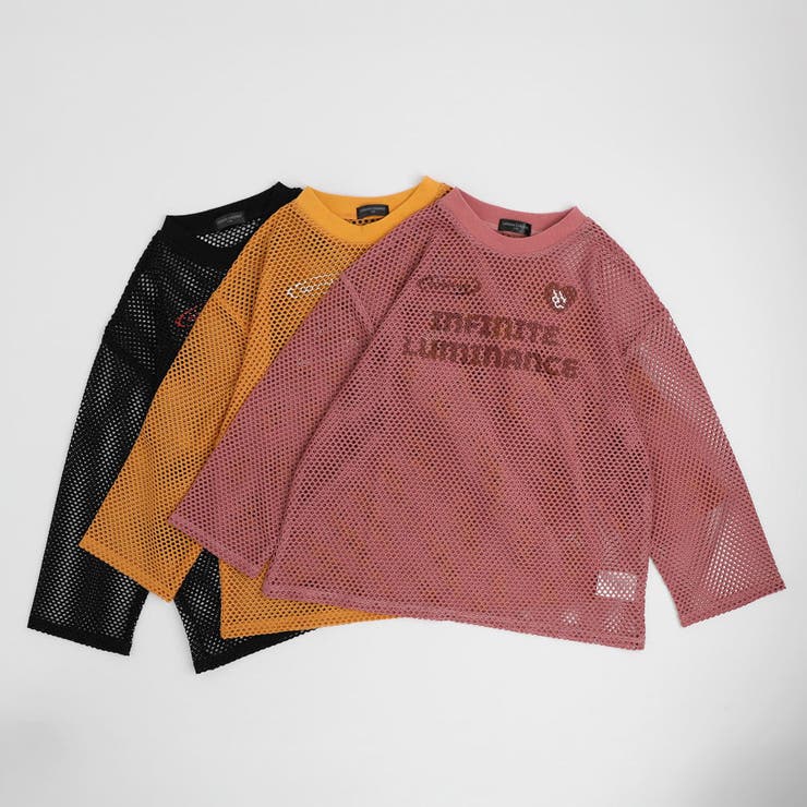 【1枚でもレイヤードでも盛れる】ロゴプリントオーバーサイズメッシュトップス | URBAN CHERRY | 詳細画像3 