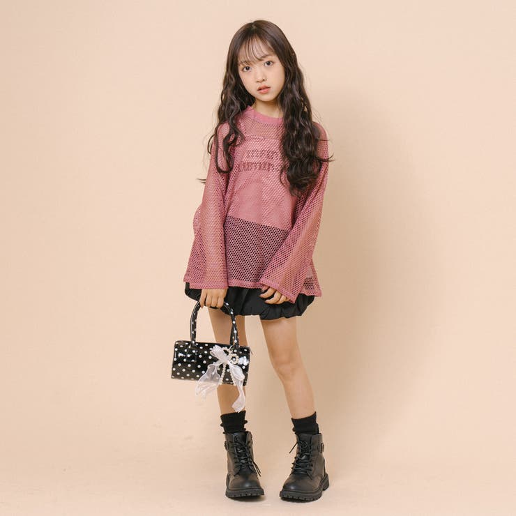 【1枚でもレイヤードでも盛れる】ロゴプリントオーバーサイズメッシュトップス | URBAN CHERRY | 詳細画像45 