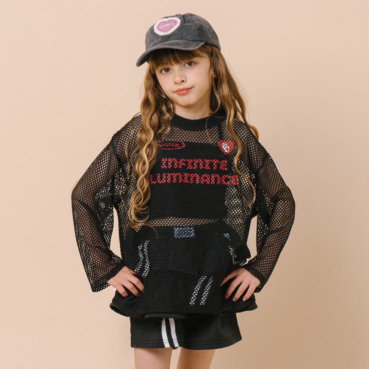 【1枚でもレイヤードでも盛れる】ロゴプリントオーバーサイズメッシュトップス | URBAN CHERRY | 詳細画像8 