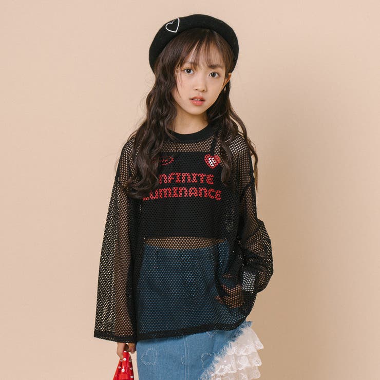 【1枚でもレイヤードでも盛れる】ロゴプリントオーバーサイズメッシュトップス | URBAN CHERRY | 詳細画像9 