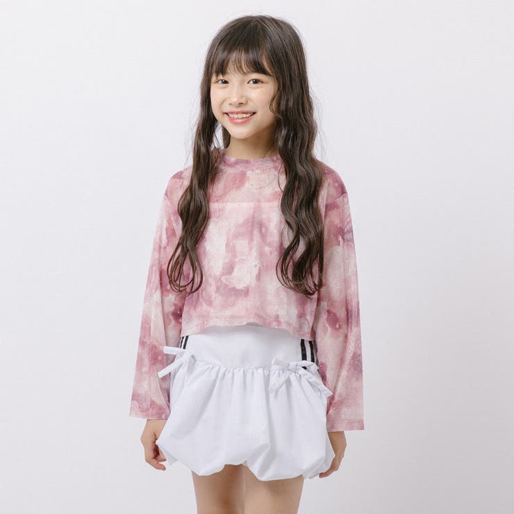 【伸縮性＆サラっと素材】クロップドラインストーンニュアンスシアートップス | URBAN CHERRY | 詳細画像16 