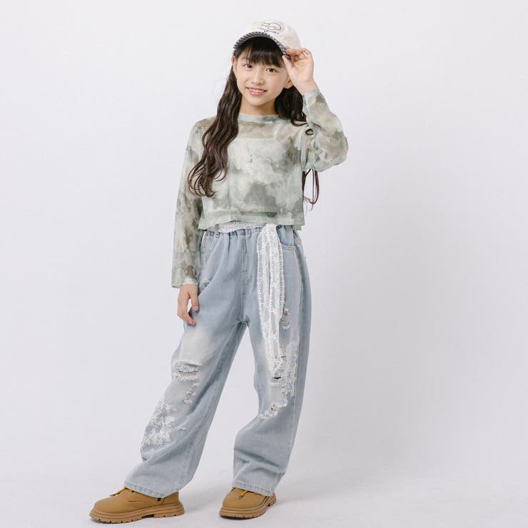 【伸縮性＆サラっと素材】クロップドラインストーンニュアンスシアートップス | URBAN CHERRY | 詳細画像25 
