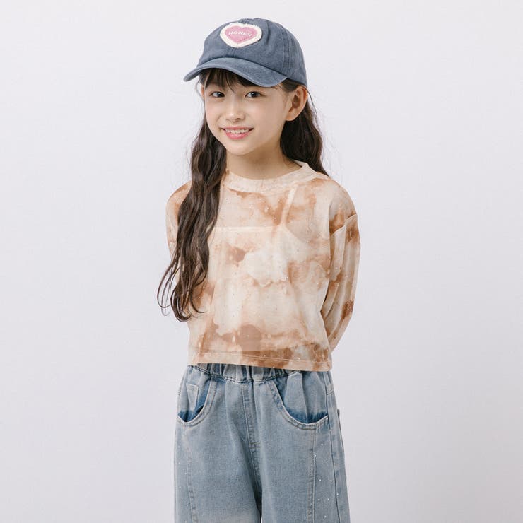【伸縮性＆サラっと素材】クロップドラインストーンニュアンスシアートップス | URBAN CHERRY | 詳細画像4 