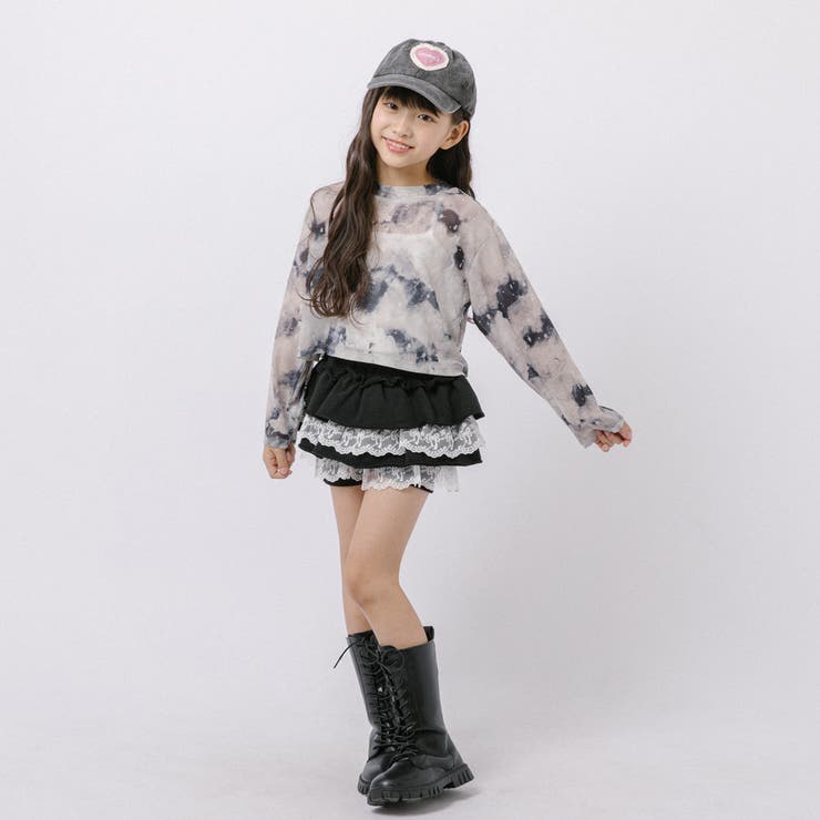 【伸縮性＆サラっと素材】クロップドラインストーンニュアンスシアートップス | URBAN CHERRY | 詳細画像43 