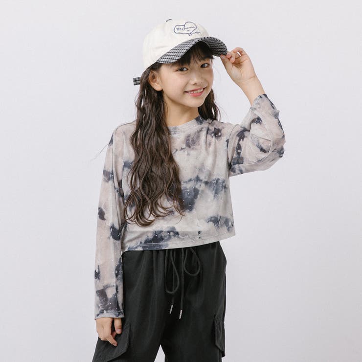 【伸縮性＆サラっと素材】クロップドラインストーンニュアンスシアートップス | URBAN CHERRY | 詳細画像44 