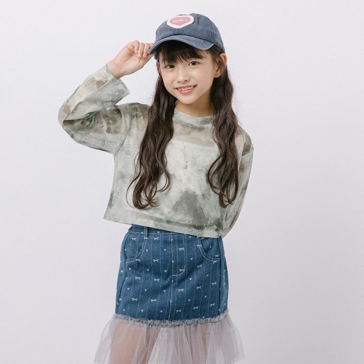 【伸縮性＆サラっと素材】クロップドラインストーンニュアンスシアートップス | URBAN CHERRY | 詳細画像53 