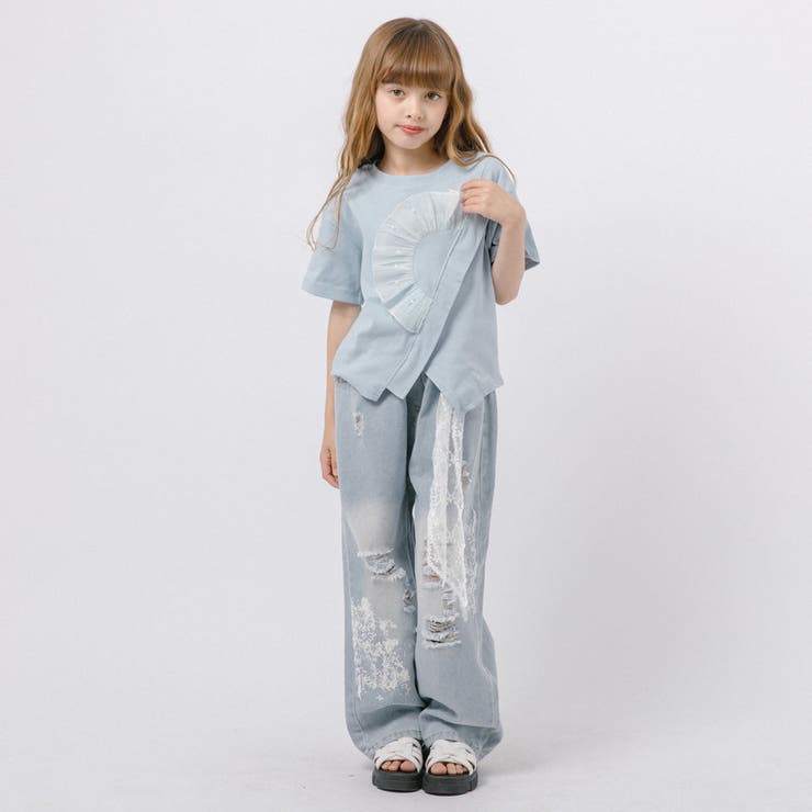 アシンメトリーフロントスリットクロップドTシャツ | URBAN CHERRY | 詳細画像13 