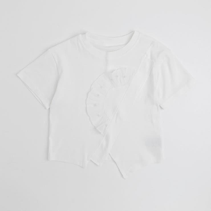 アシンメトリーフロントスリットクロップドTシャツ | URBAN CHERRY | 詳細画像4 