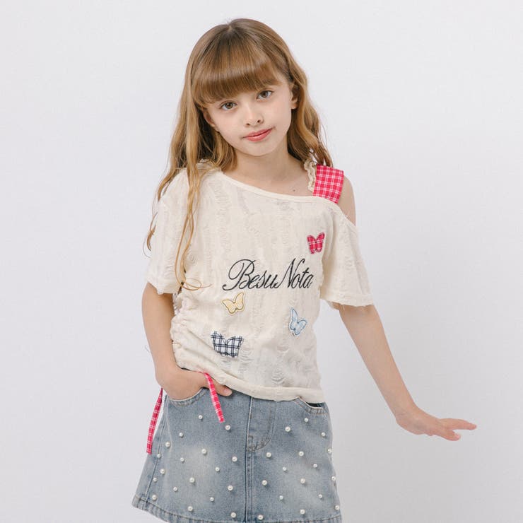 サイドギャザーワンショルダーフロントロゴプリントトップス | URBAN CHERRY | 詳細画像9 