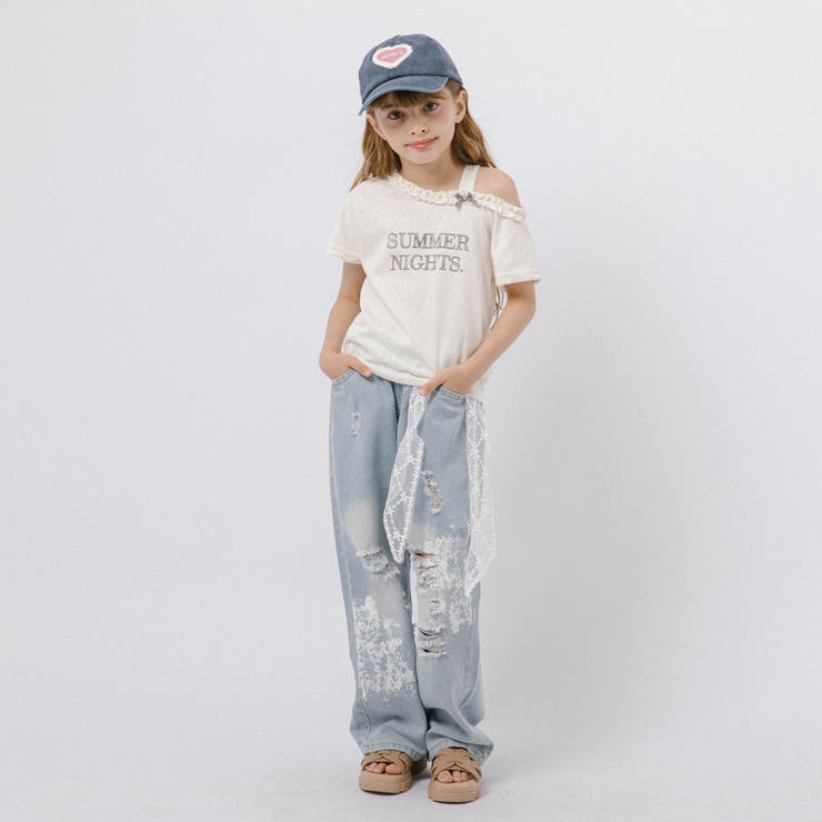 カットショルダーフリルクロップドTシャツ | URBAN CHERRY | 詳細画像3 