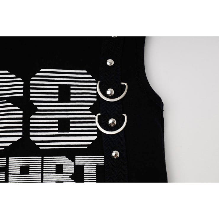 【2点セット】フロントベルトデザインロゴプリントトップス＋アームカバー | URBAN CHERRY | 詳細画像18 