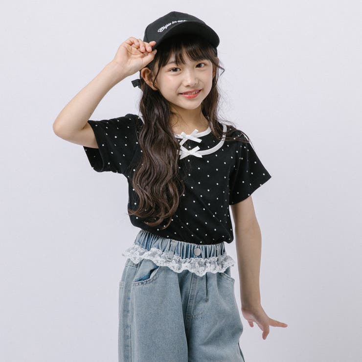 レイヤードライクポルカドットリボンTシャツ | URBAN CHERRY | 詳細画像12 