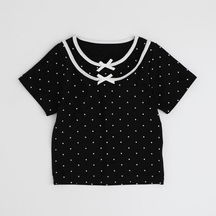 レイヤードライクポルカドットリボンTシャツ | URBAN CHERRY | 詳細画像5 