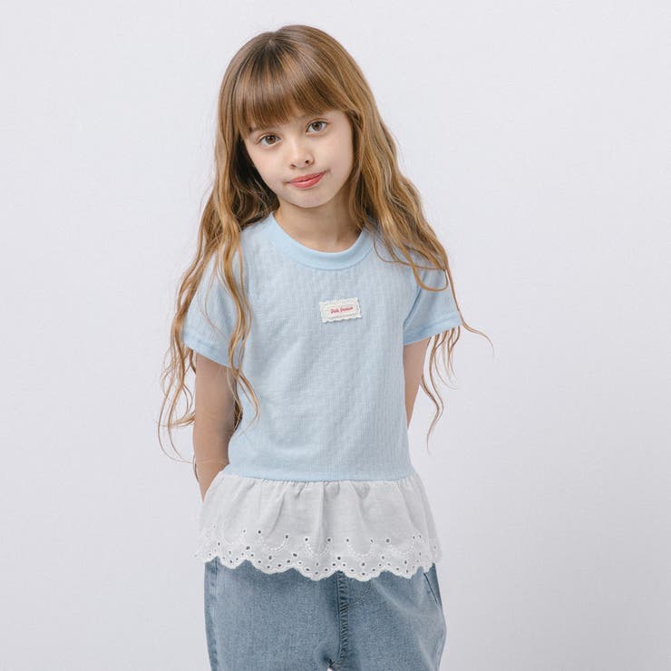 カットワークレースフリルドッキングTシャツ | URBAN CHERRY | 詳細画像11 