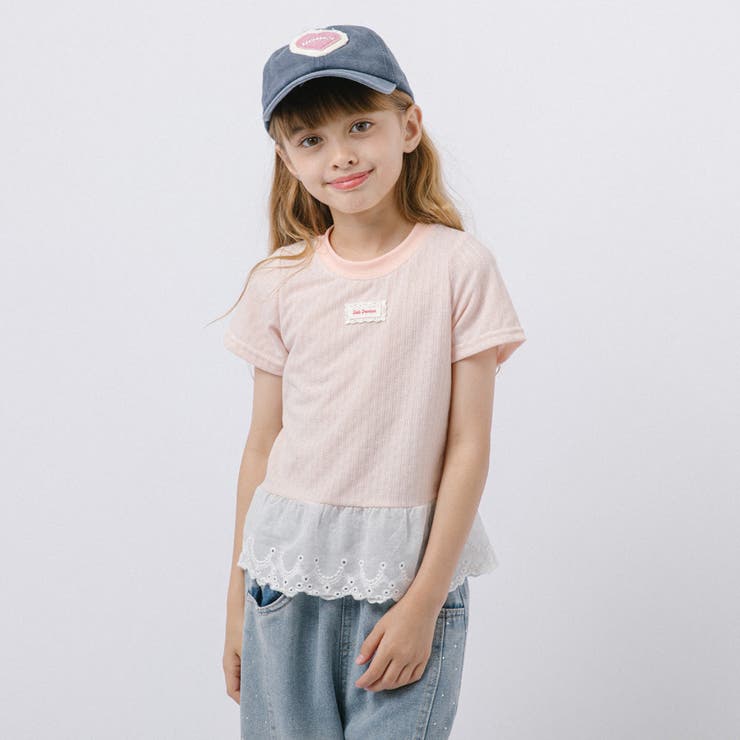 カットワークレースフリルドッキングTシャツ | URBAN CHERRY | 詳細画像16 