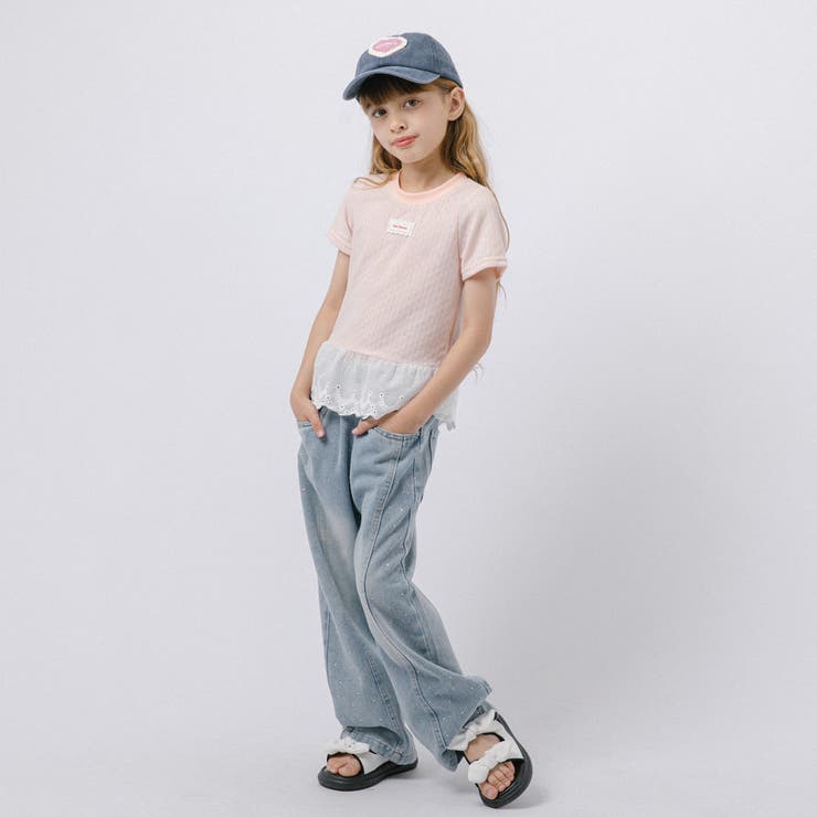 カットワークレースフリルドッキングTシャツ | URBAN CHERRY | 詳細画像17 