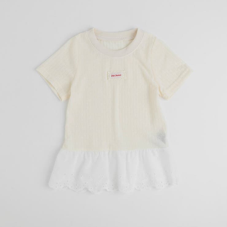 カットワークレースフリルドッキングTシャツ | URBAN CHERRY | 詳細画像2 