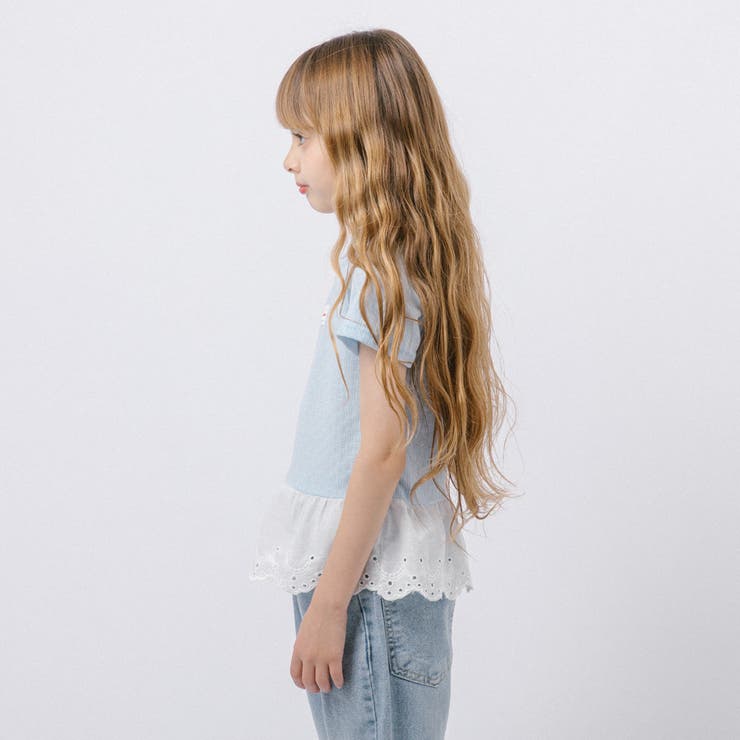 カットワークレースフリルドッキングTシャツ | URBAN CHERRY | 詳細画像9 