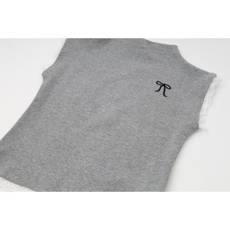 ワンポイントリボンデザインレースフレンチスリーブトップス | URBAN CHERRY | 詳細画像19 