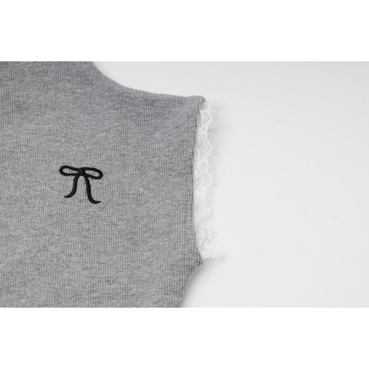 ワンポイントリボンデザインレースフレンチスリーブトップス | URBAN CHERRY | 詳細画像22 