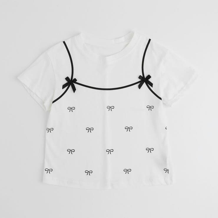 リボンキャミドッキングTシャツ | URBAN CHERRY | 詳細画像2 