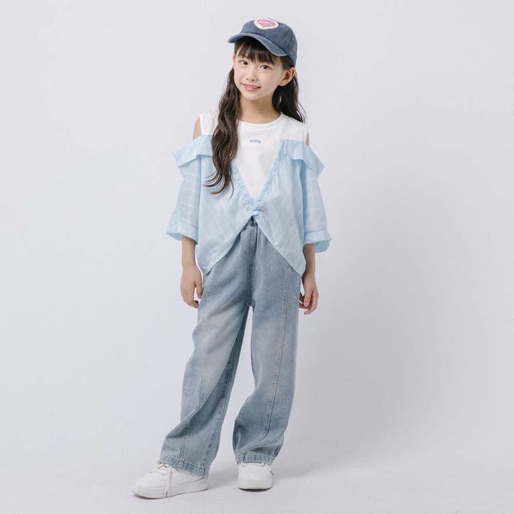 ストライプシャツドッキングオープンショルダートップス | URBAN CHERRY | 詳細画像11 